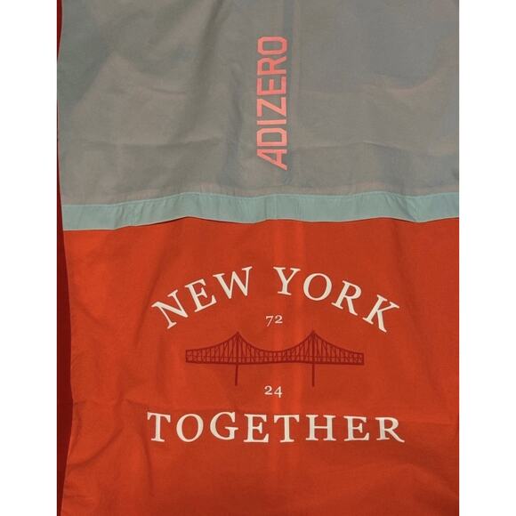 adidas Women’s Size S New York City FullZip Running Jacket Better Scarlet IW9234 - Picture 3 of 5